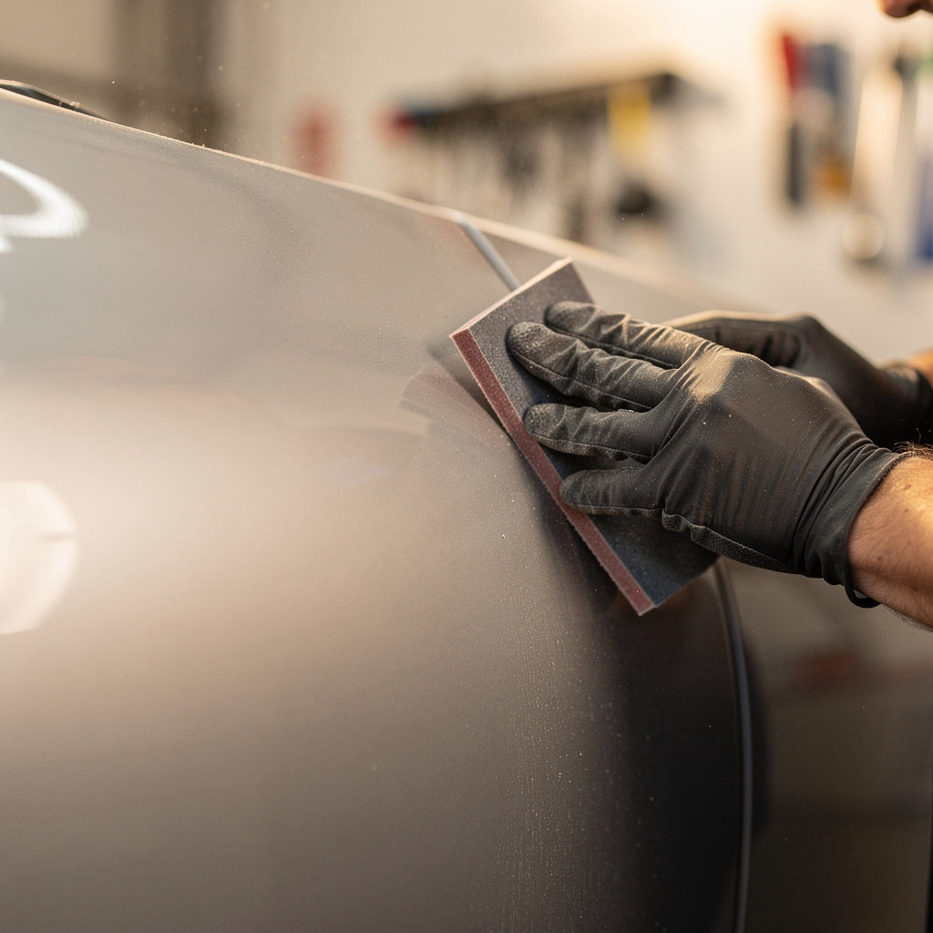 Classic Collision - Satellite San Diego technician performing expert auto body repair and paint matching services